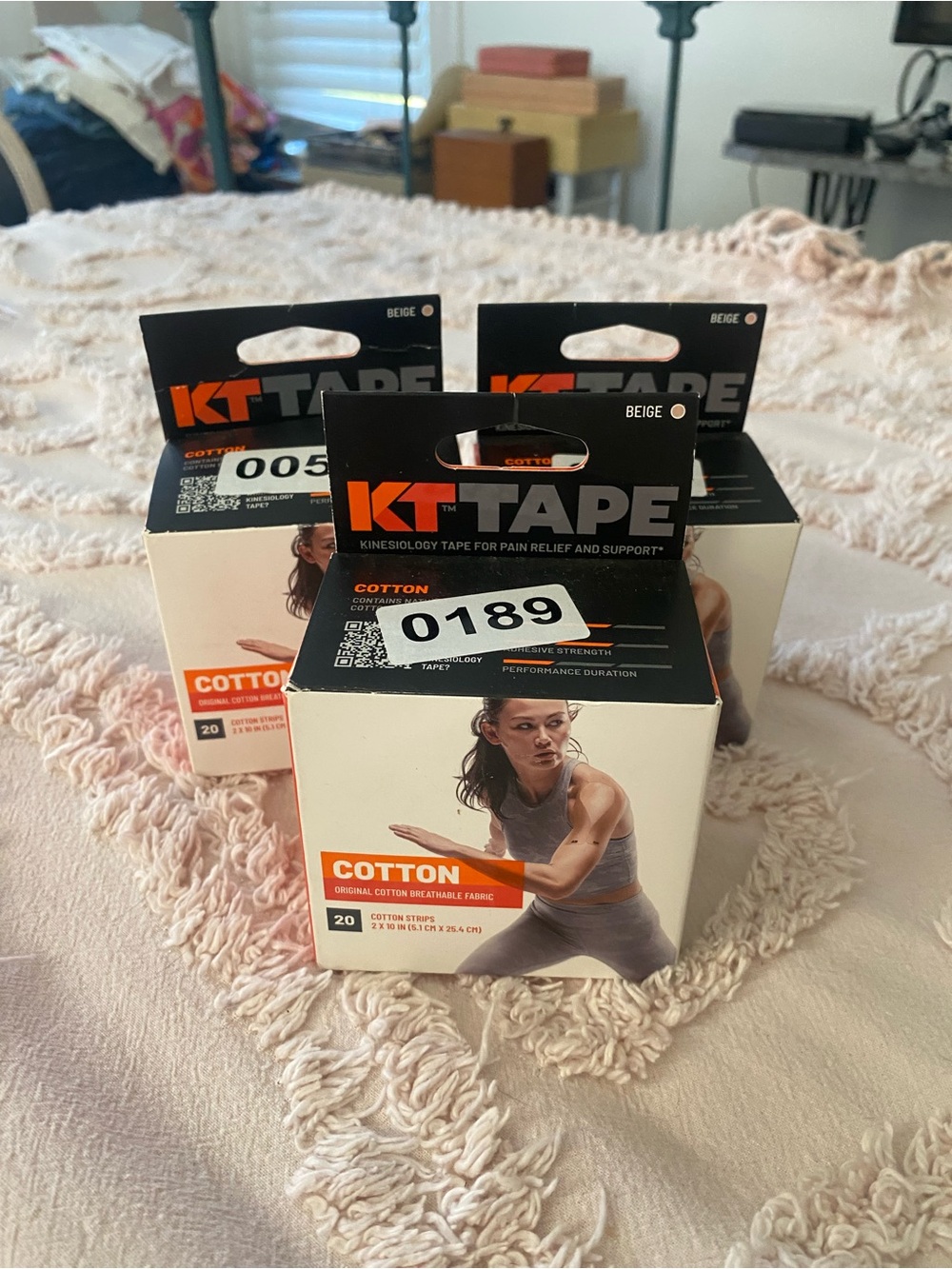 KT Tape Original Elastic Tape Strips, 20 count, Three NEW Boxes